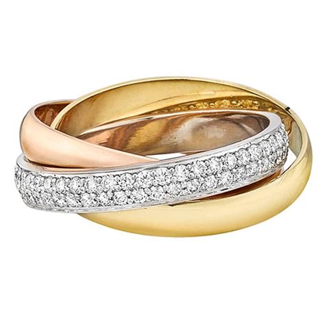 cartier trinity gold rings